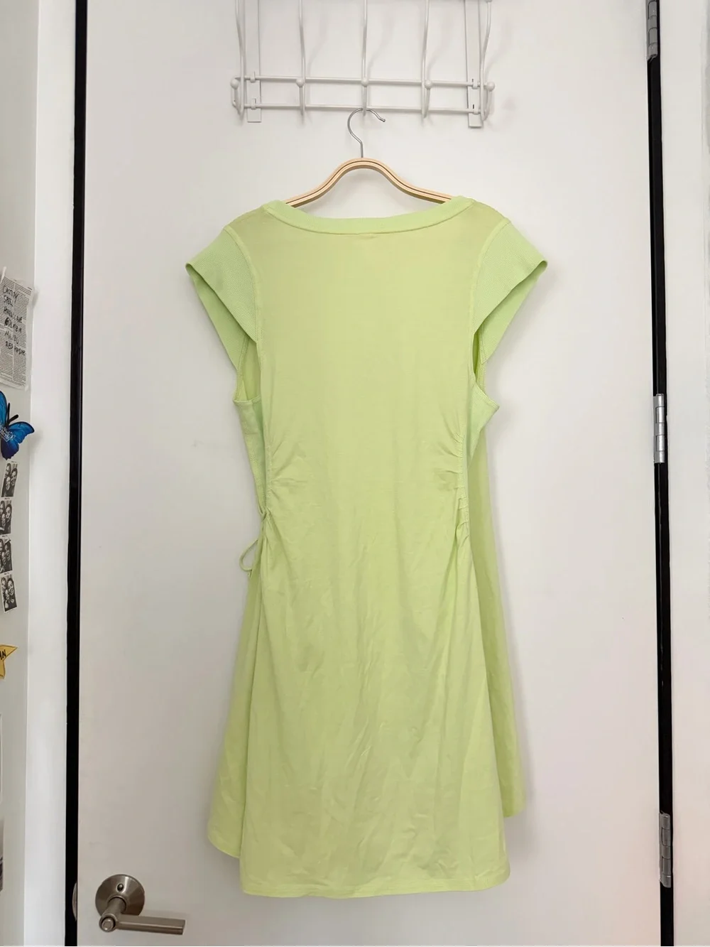 Free People Lime Green Wrap Mini Dress